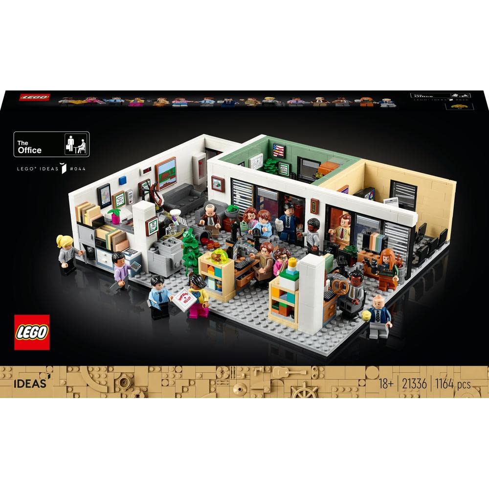 LEGO Ideas The Office 21336 conference room detail enhances shelf display and fan nostalgia