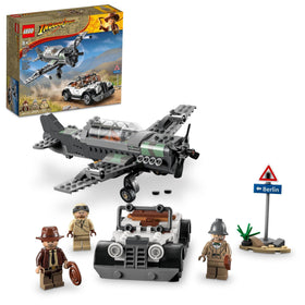 LEGO Indiana Jones 77012 fighter plane in action for exciting play.