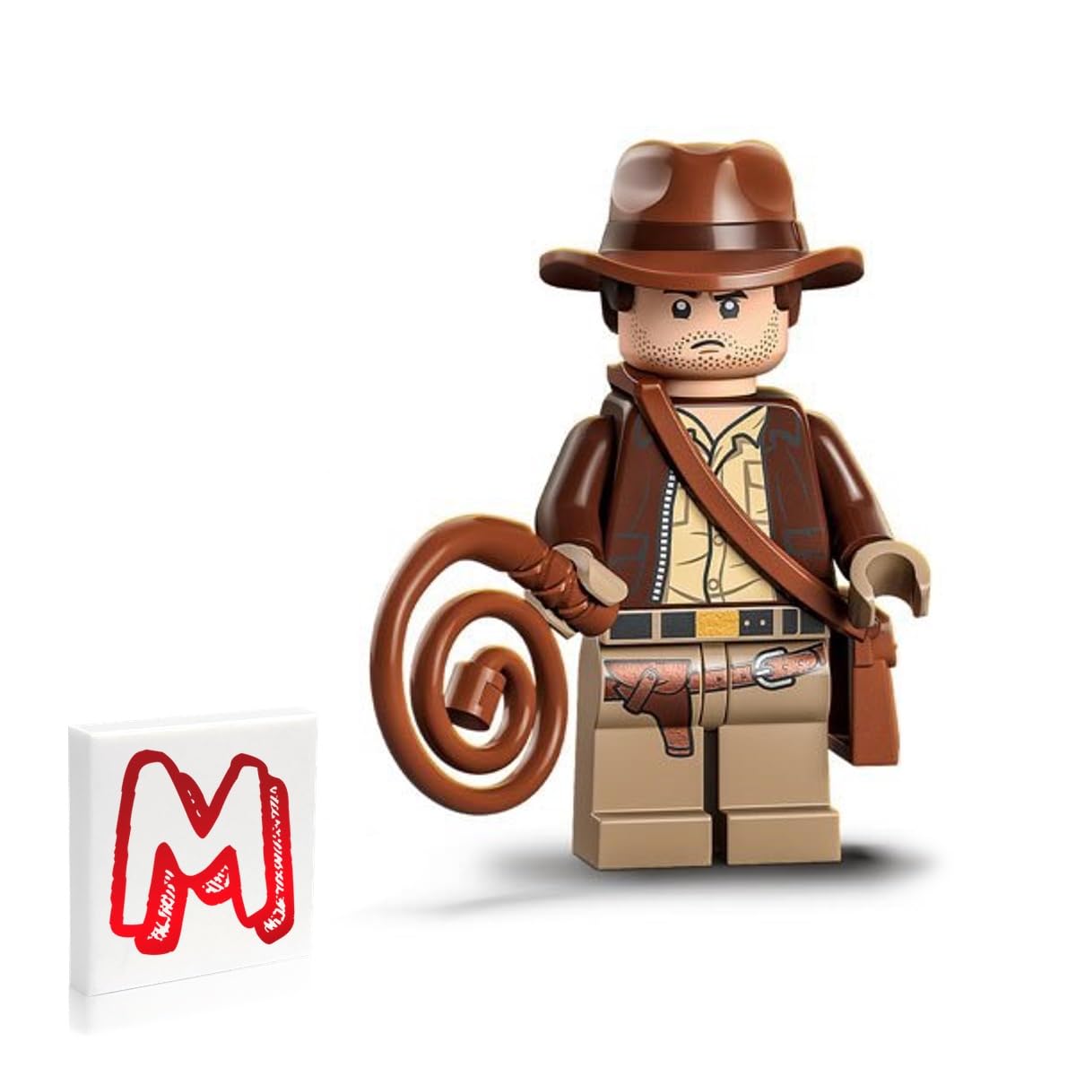 LEGO Indiana Jones whip: iconic accessory for action scenes.