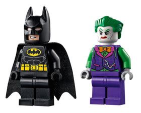 LEGO Joker minifigure in orange bow tie with crowbar for dramatic scenes