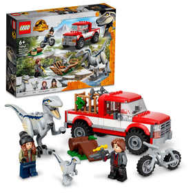 LEGO Jurassic World Blue dinosaur cage for imaginative rescue play.