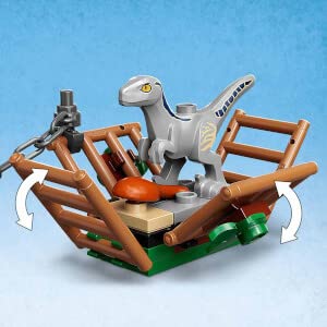 LEGO Jurassic World Blue pickup van for action-packed missions.