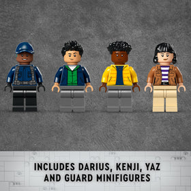 LEGO Jurassic World minifigures Darius Kenji Yaz enhance role-play dynamics.
