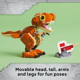 LEGO Jurassic World Little Eatie poseable arms and legs for action adventures.