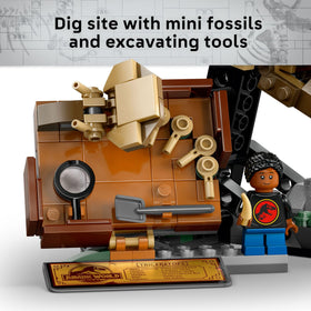 LEGO Jurassic World minifigure paleontologist ready for exploration.