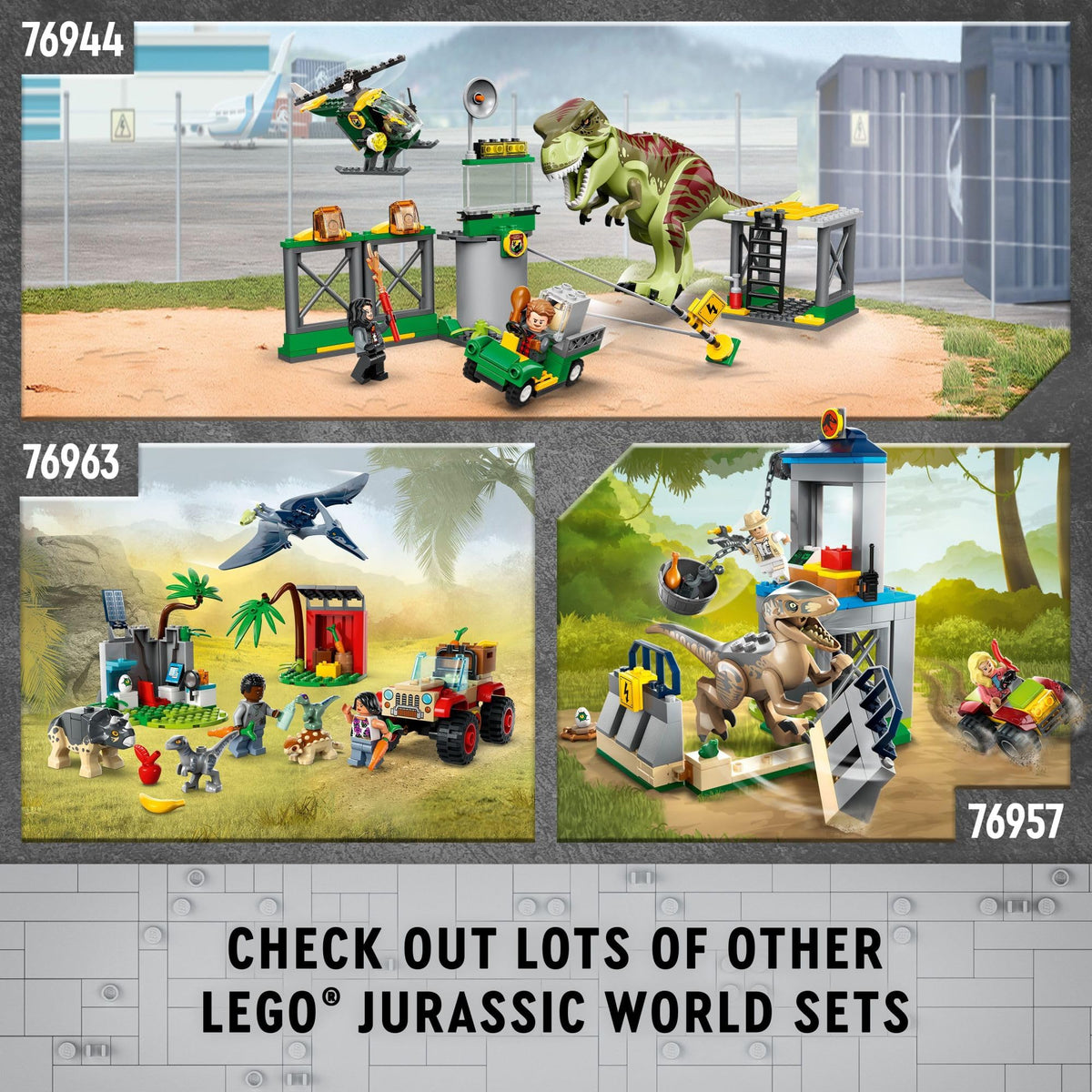 LEGO Jurassic World minifigures Darius and Sammy expand play narratives