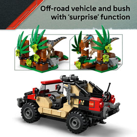 LEGO Jurassic World minifigures Reuben and Isabella ready for rescue missions
