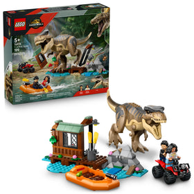 LEGO Jurassic World T. rex River Escape T. rex figure with movable joints for dynamic play