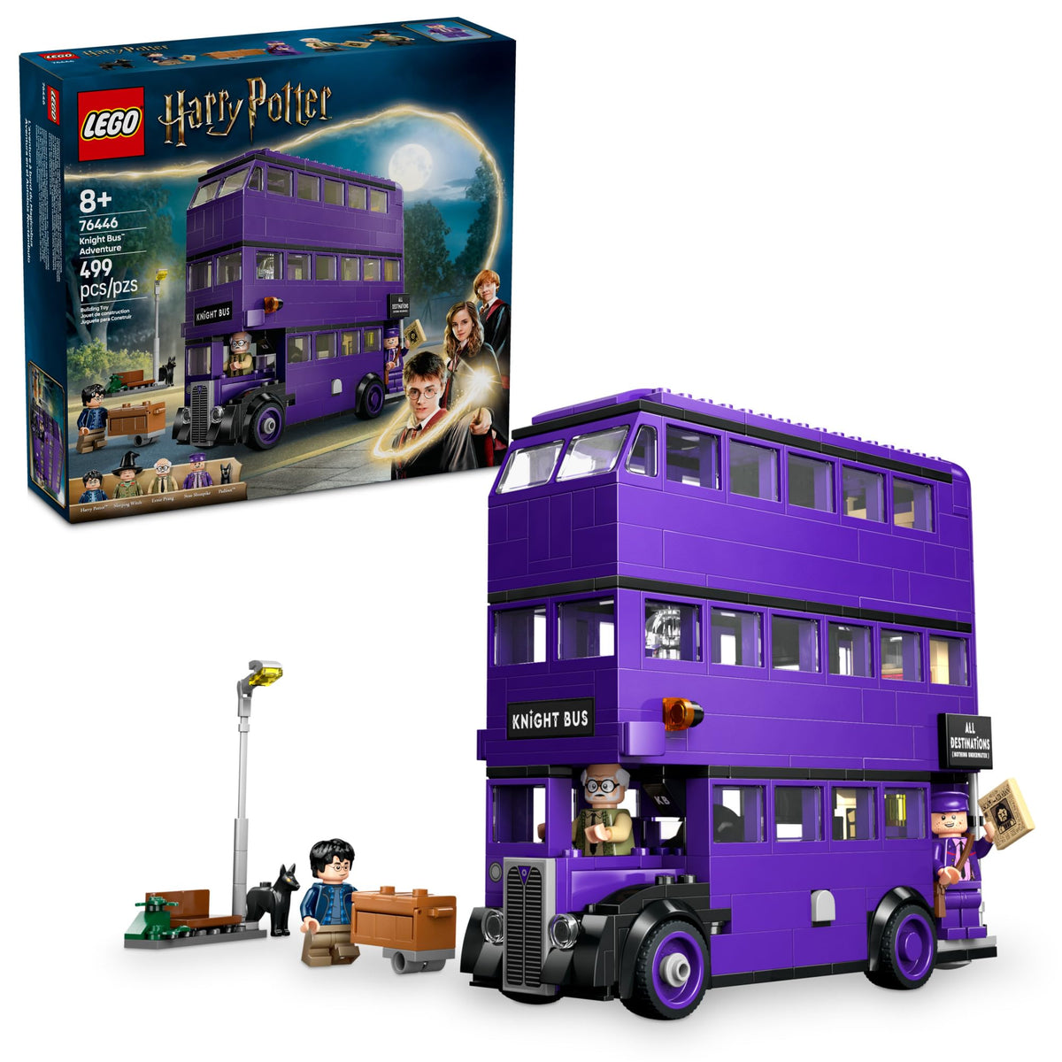 LEGO Knight Bus exterior front view for immersive Harry Potter playtime
