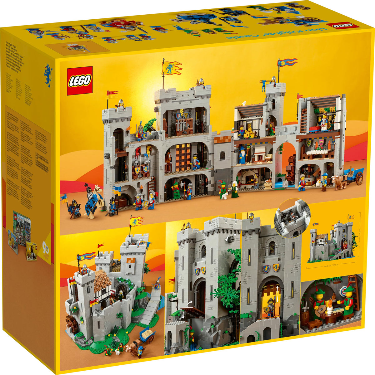 Lego Lion Knights' Castle 10305 dimensions, compact yet dramatic display size.