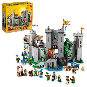Lego Lion Knights' Castle 10305 front view, ideal for display and creative storytelling.