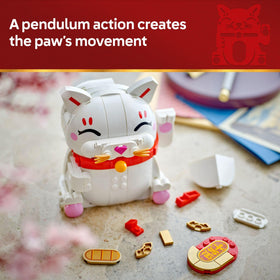 LEGO Lucky Cat tummy panel options offer luck-related storytelling opportunities.