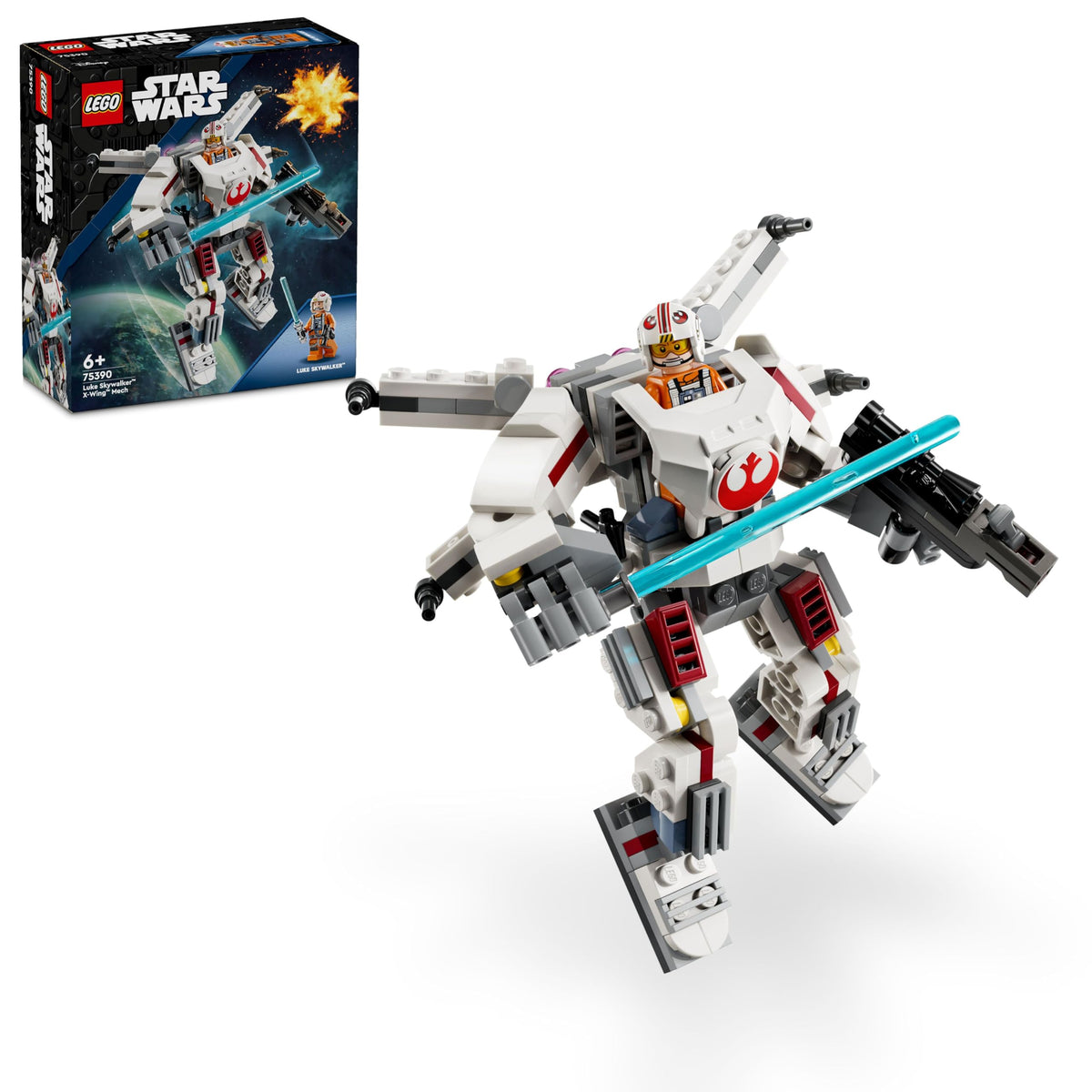 LEGO Luke Skywalker X-Wing Mech front view for dynamic adventures