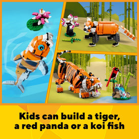 LEGO Majestic Red Panda with movable ears and tail for expression.