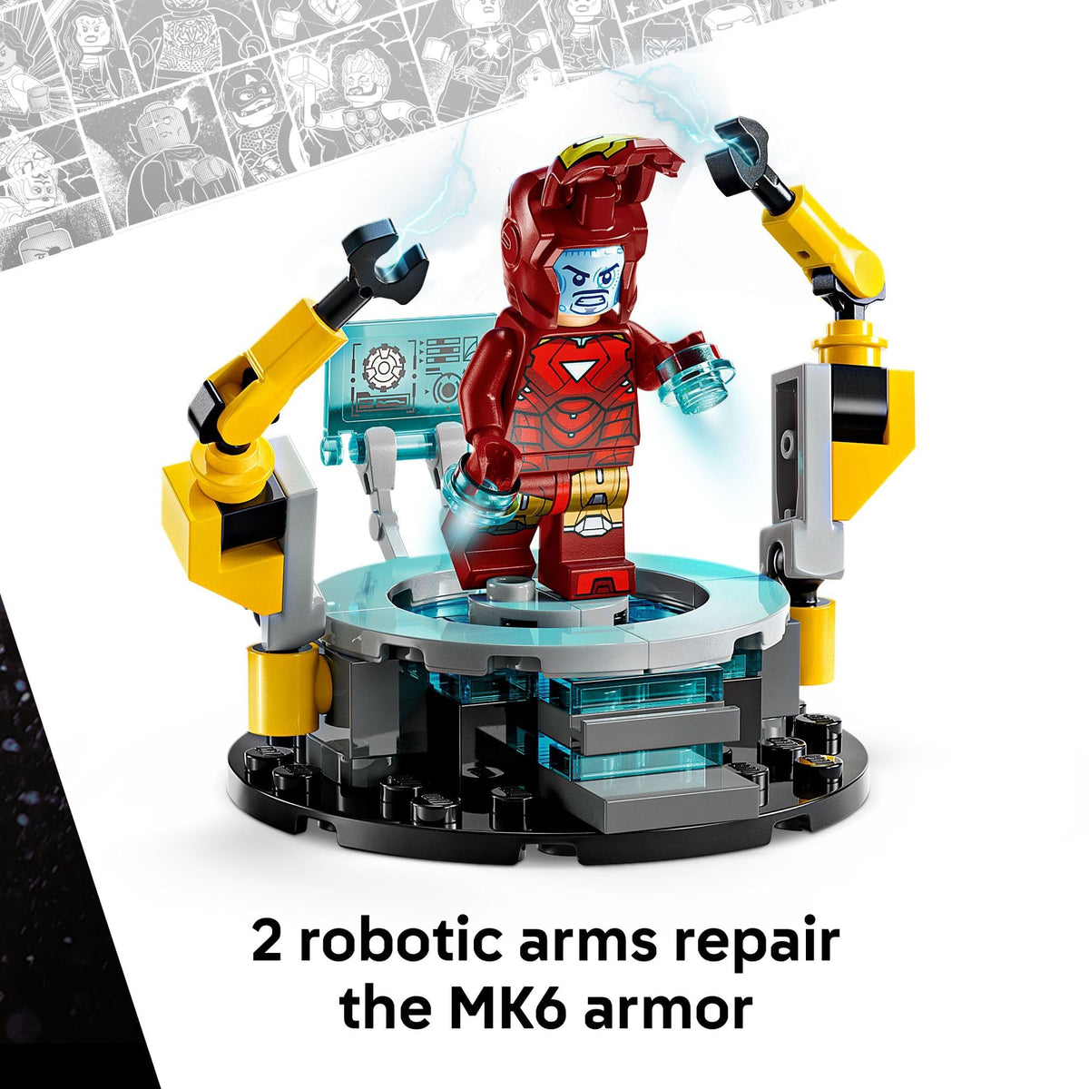 LEGO Marvel Aldrich Killian minifigure for villain encounter setups
