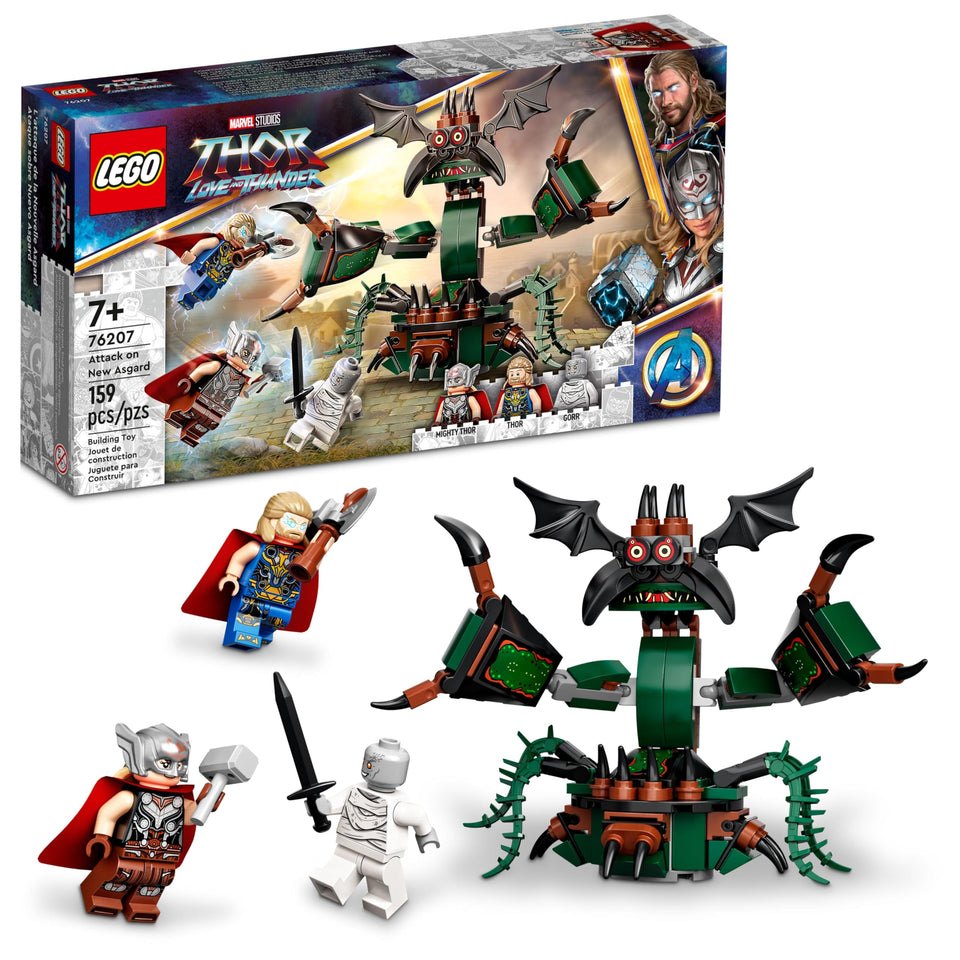 LEGO Marvel Attack on New Asgard Thor with Mjölnir for imaginative battles