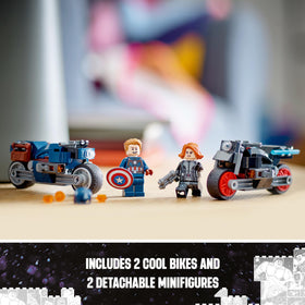 LEGO Marvel motorcycle with side-shooters for action-packed play