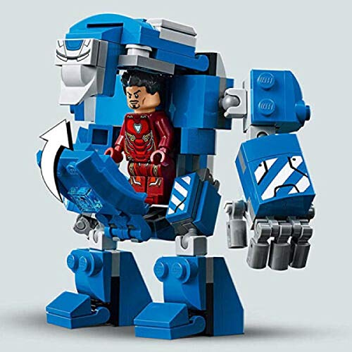 LEGO Marvel Avengers Iron Man Hall of Armor includes a poseable mobile robot for action scenes.