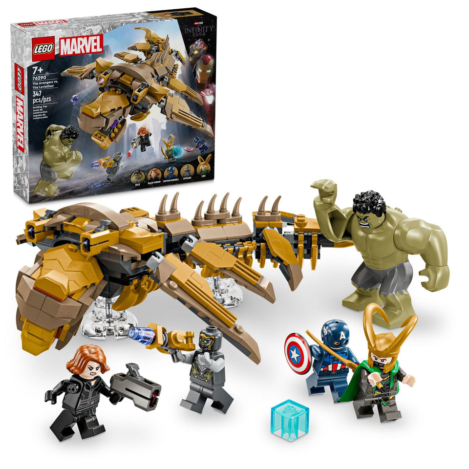 LEGO Marvel Avengers vs Leviathan open-mouth model enhances imaginative play and display