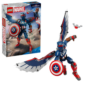 LEGO Marvel Captain America construction figure ready for imaginative play and action poses.