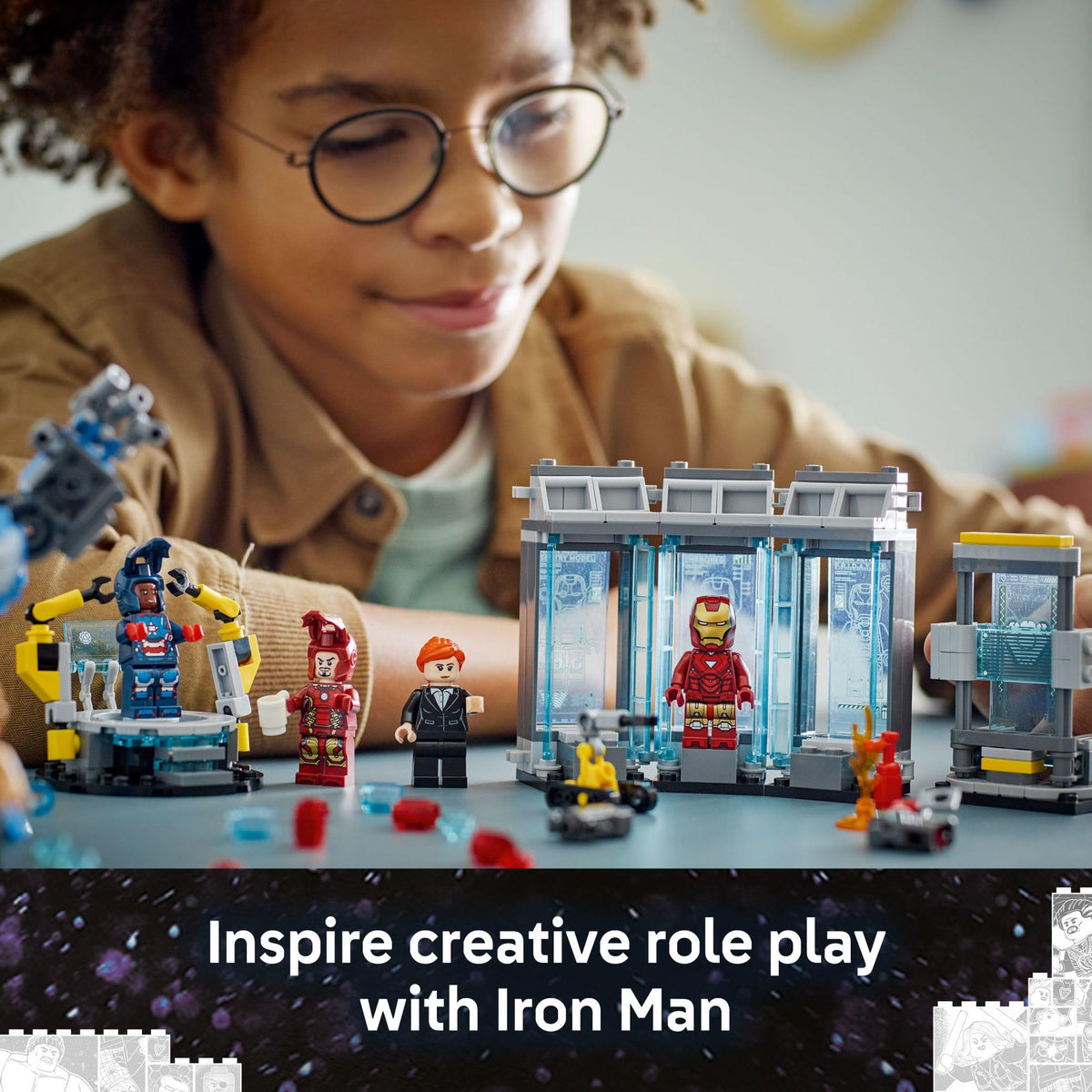 LEGO Marvel Dum-E robot accessory for lab-themed play