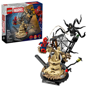 LEGO Marvel Epic Battle box image showing Spider-Man, Venom and Sandman figures for display and play