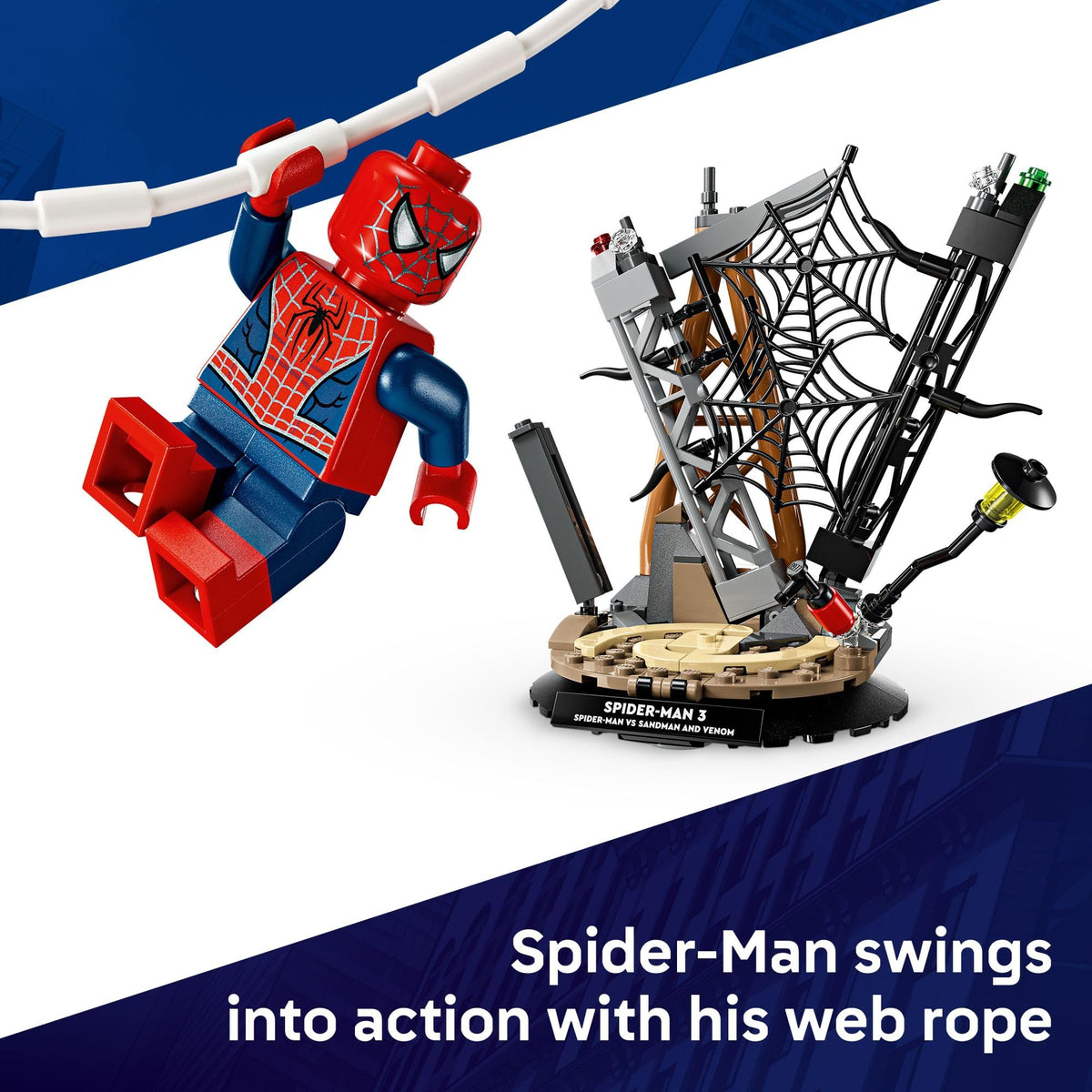LEGO Marvel Epic Battle Venom tentacles in movable pose for combat