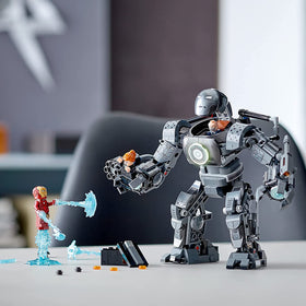 LEGO Marvel Iron Man Monger Mayhem towers at 18 cm for display