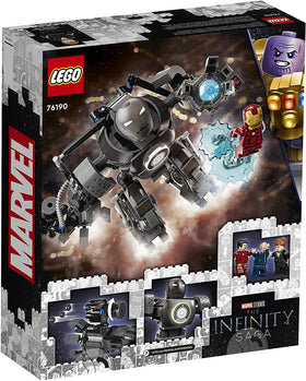 LEGO Marvel Iron Man Monger Mayhem includes Iron Man, Obadiah Stane, Pepper Potts minifigs