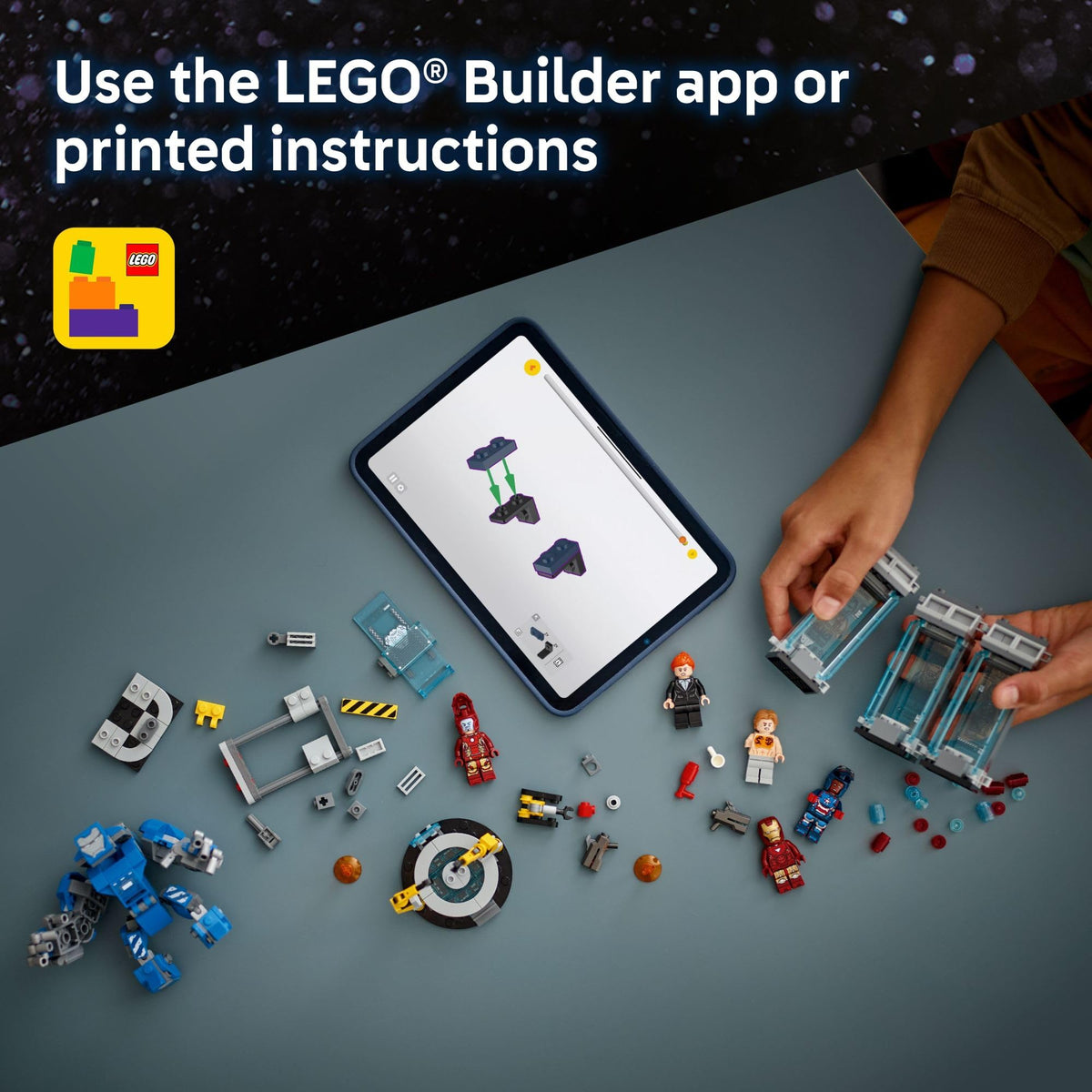LEGO Marvel Iron Man lab scanning device for diagnostic-inspired play