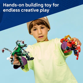 LEGO Marvel Mech Battle stud shooters add exciting target action.
