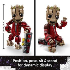 Gift-ready LEGO Marvel Groot set ideal for birthdays or holidays.