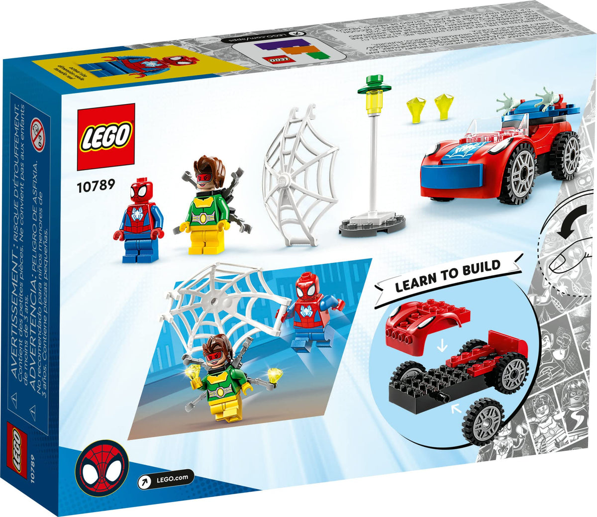 LEGO Marvel Spider-Man Builder app screenshot helps visualize progress.
