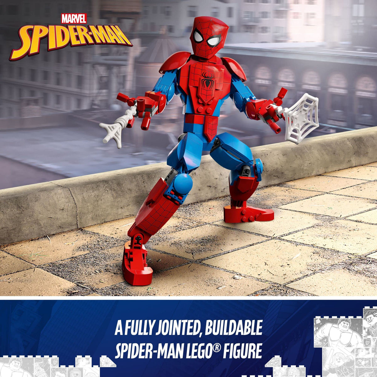 LEGO Marvel Spider-Man Figure 76226 poseable figure with articulated limbs for dynamic poses