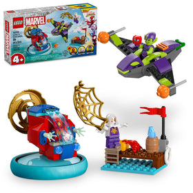 LEGO Marvel Spidey vs Green Goblin hover spinner for imaginative play and quick builds
