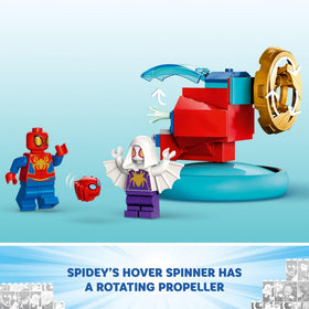 LEGO Marvel Trace-E robot as a tech-sidekick in play scenarios