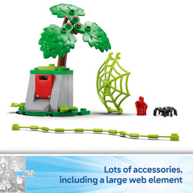 LEGO Marvel Spidey Web Spinner Headquarters rock-crystal-hidden detail enhances pretend missions