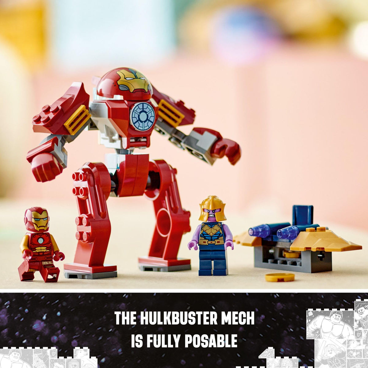 LEGO Marvel Thanos minifigure seat for quick battlefield setup