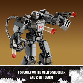 LEGO Marvel War Machine Mech Armor back storage for extra ammunition.