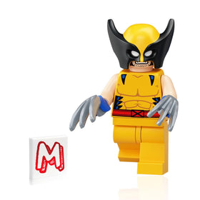 LEGO Marvel Wolverine with mask and silver claws ready for action play
