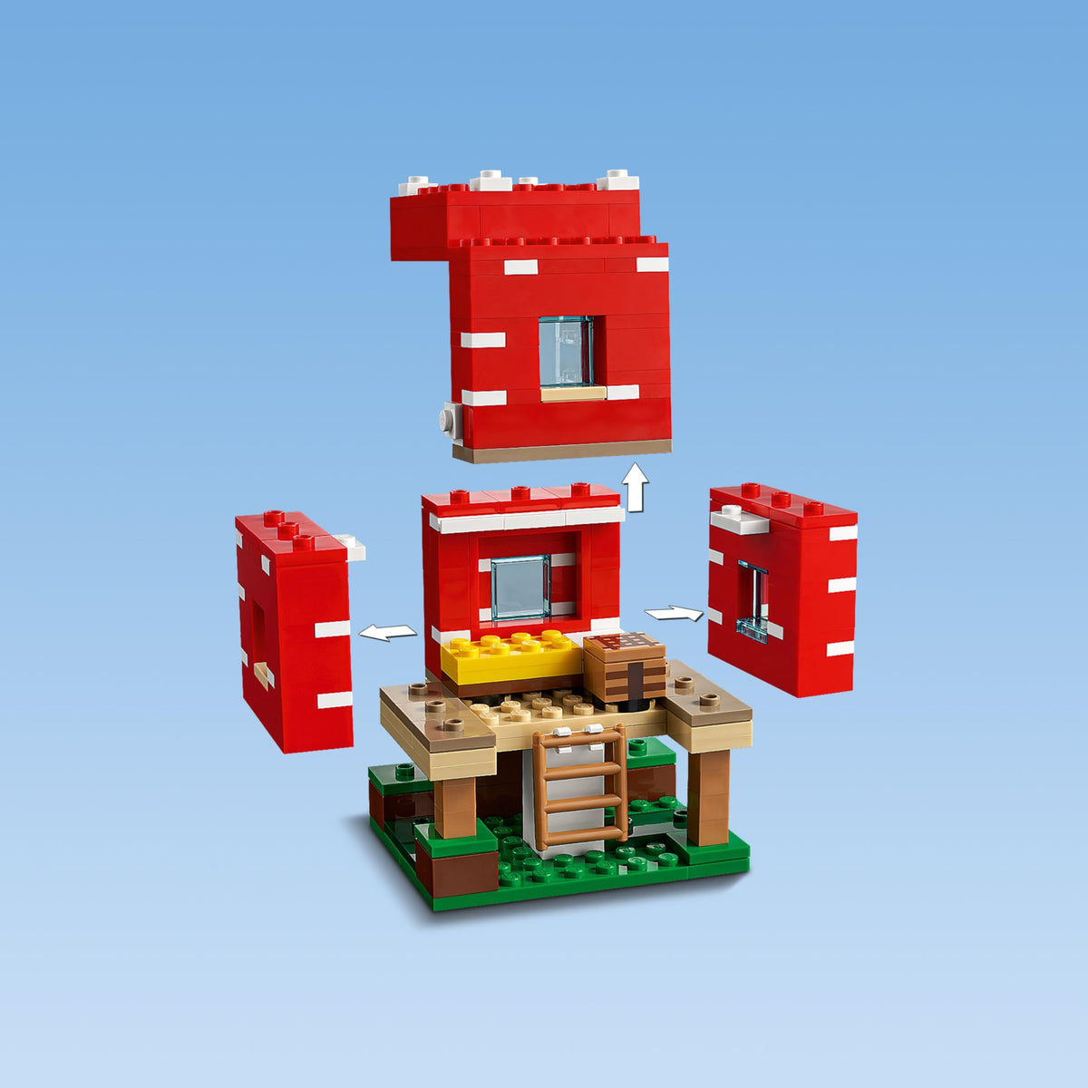 Alex figure from LEGO Minecraft The Mushroom House adds adventure to play.