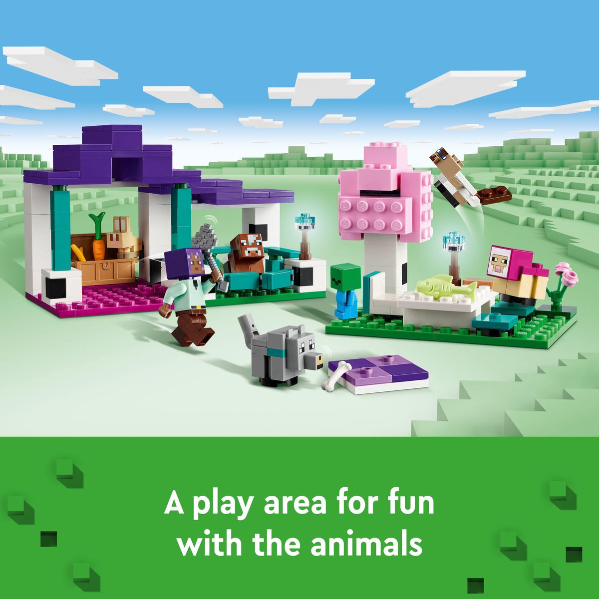 LEGO Minecraft Animal Sanctuary 206-piece set for expanded builds