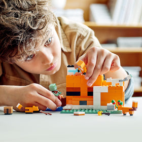 LEGO Minecraft Arctic fox figure adding outdoor exploration vibes
