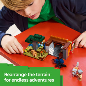 LEGO Minecraft Armadillo Mine Expedition ore reveal moment in the mine