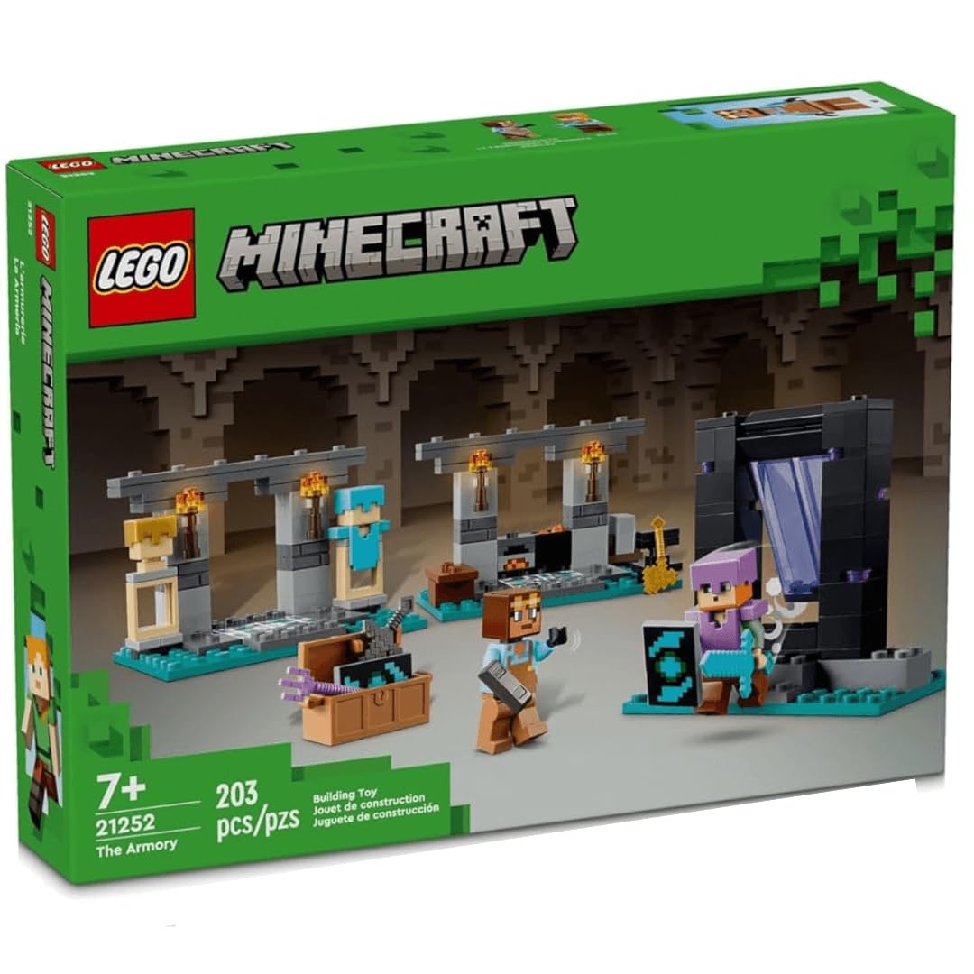 LEGO Minecraft Armory workspace with anvil showcases hands-on building and creativity for kids