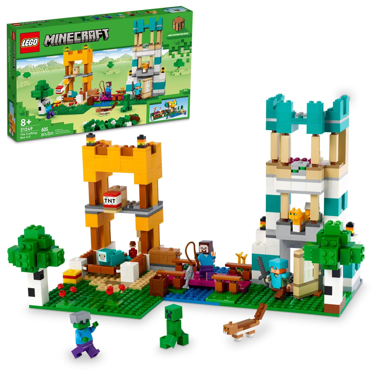 LEGO Minecraft Crafting Box 4.0 fortress towers for immersive fortress battles and creative play