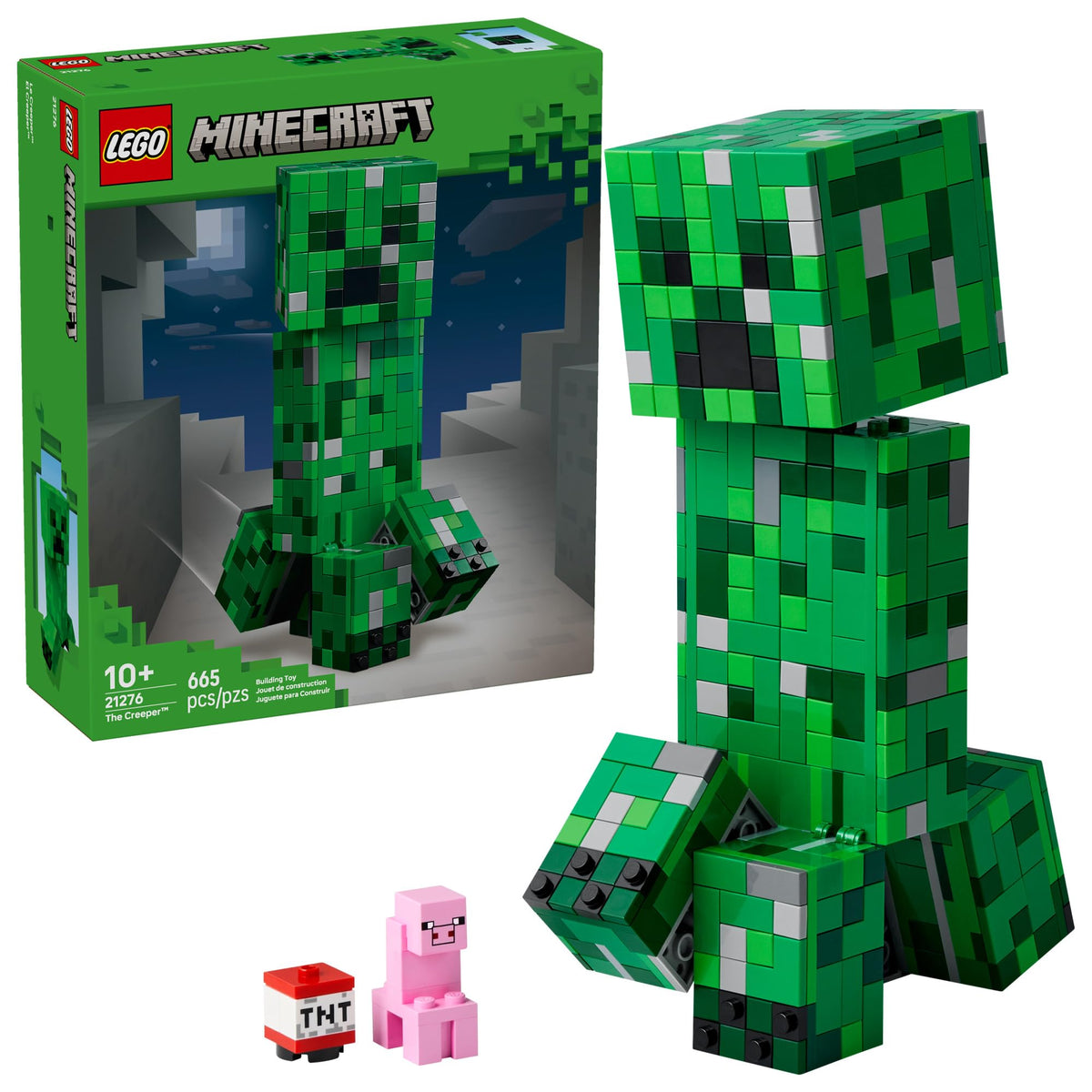 LEGO Minecraft Creeper figure – large poseable build for display and play