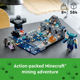 LEGO Minecraft Deep Dark Battle warden figure rising from the ruins