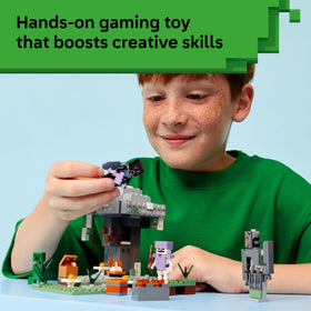 LEGO Minecraft Enchanted axe accessory for imaginative survival stories.
