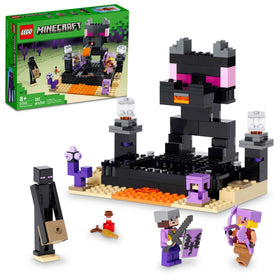 LEGO Minecraft End Arena lava launcher in action for epic battles.